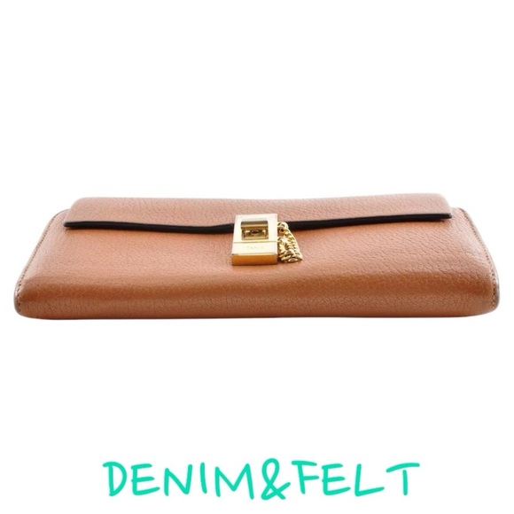 CHLOE Caramel Leather Drew Front Flap Long Zipped Wallet | PRELOVED!!🤎🤎 - Picture 5 of 9